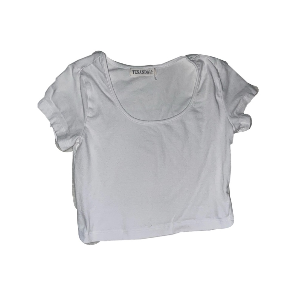 TENANDA white crop top